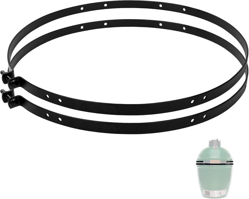 Vankey Hinge Band for Medium Green Egg, Heavy Duty Carbon Steel Bands, Replacement Band for Large Big Size Green Egg Accessories, Effortless Install & Perfect Seal（M-One-Piece） - Image 1
